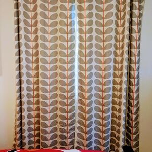 Orla Kiely Two Colour Stem Blackout Lined Eyelet Curtains